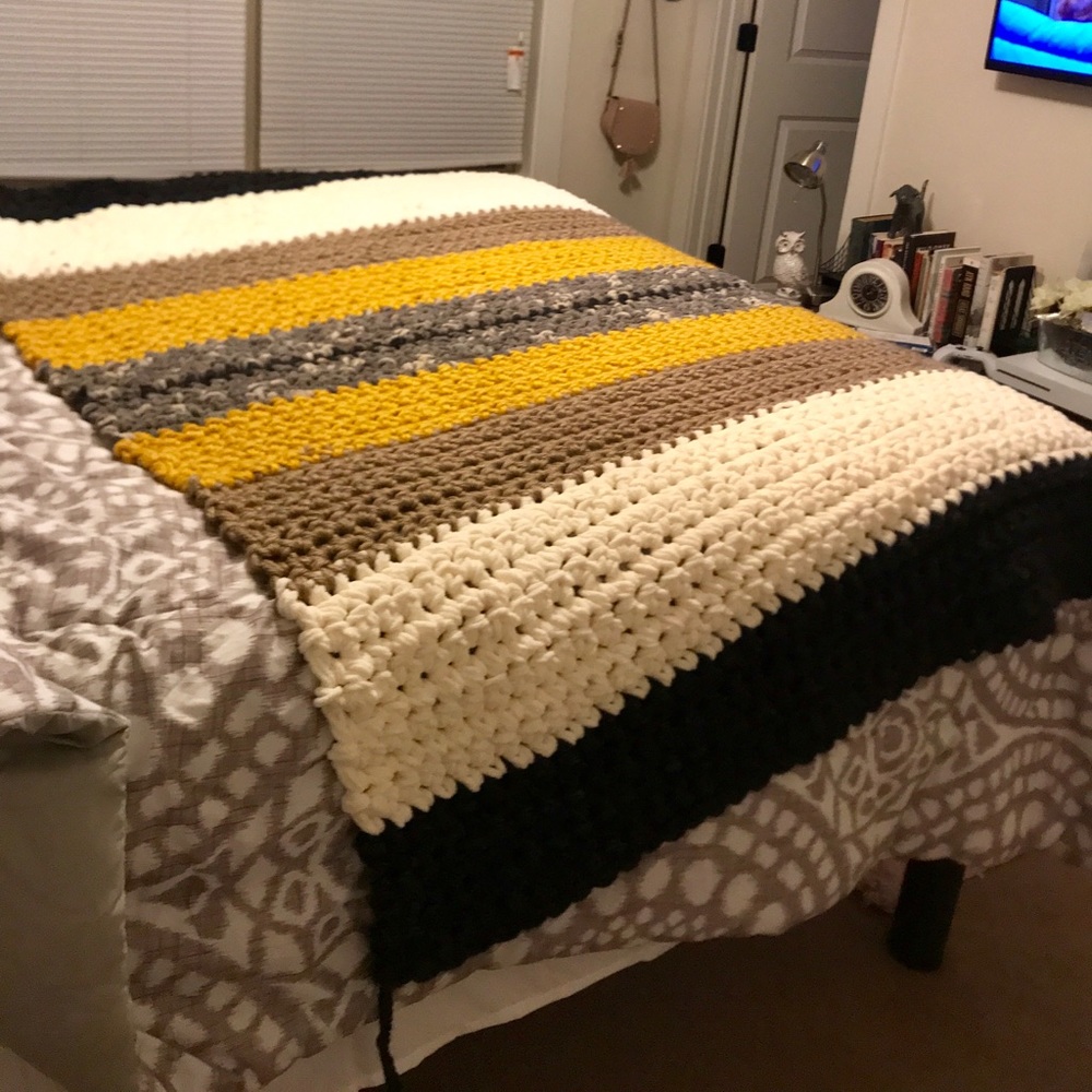 Handmade Crochet Chunky Fall Blanket